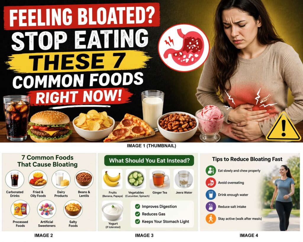 list of foods that cause bloating infographic