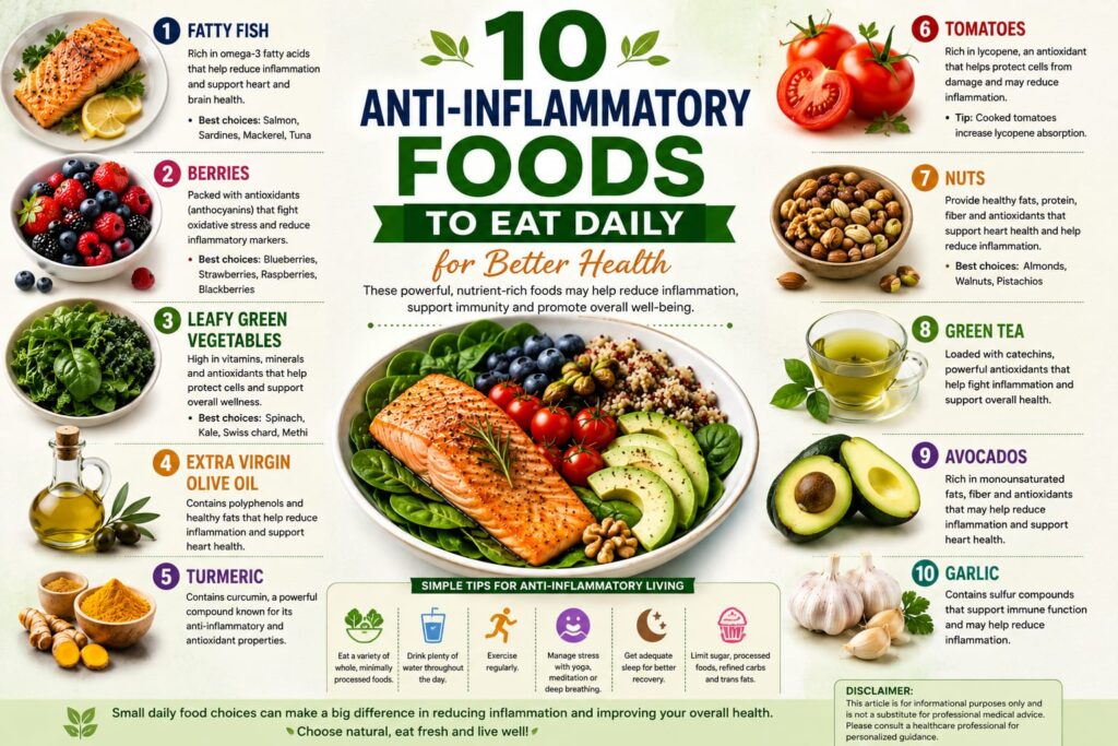 10 Anti-Inflammatory Foods to Eat Daily for Better Health anti inflammatory foods.2