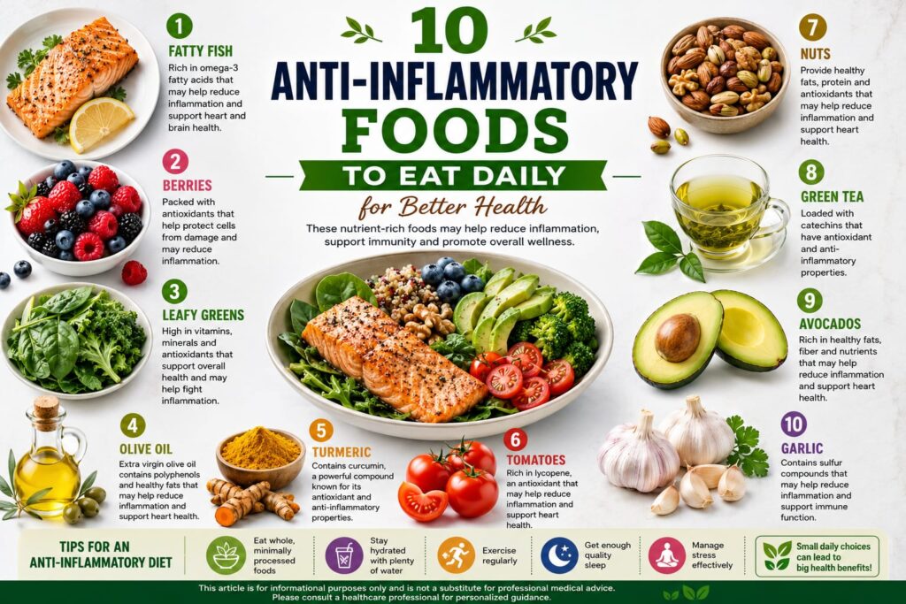 10 Anti-Inflammatory Foods to Eat Daily for Better Health anti inflammatory foods.3