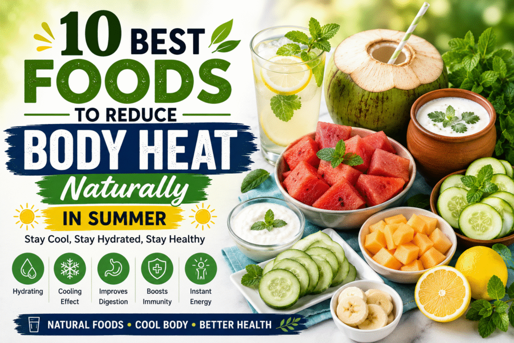  Best Foods to Reduce Body Heat Naturally