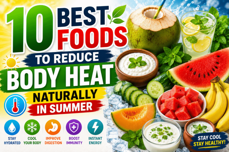 Best foods to reduce body heat naturally in summer with cooling fruits and drinks