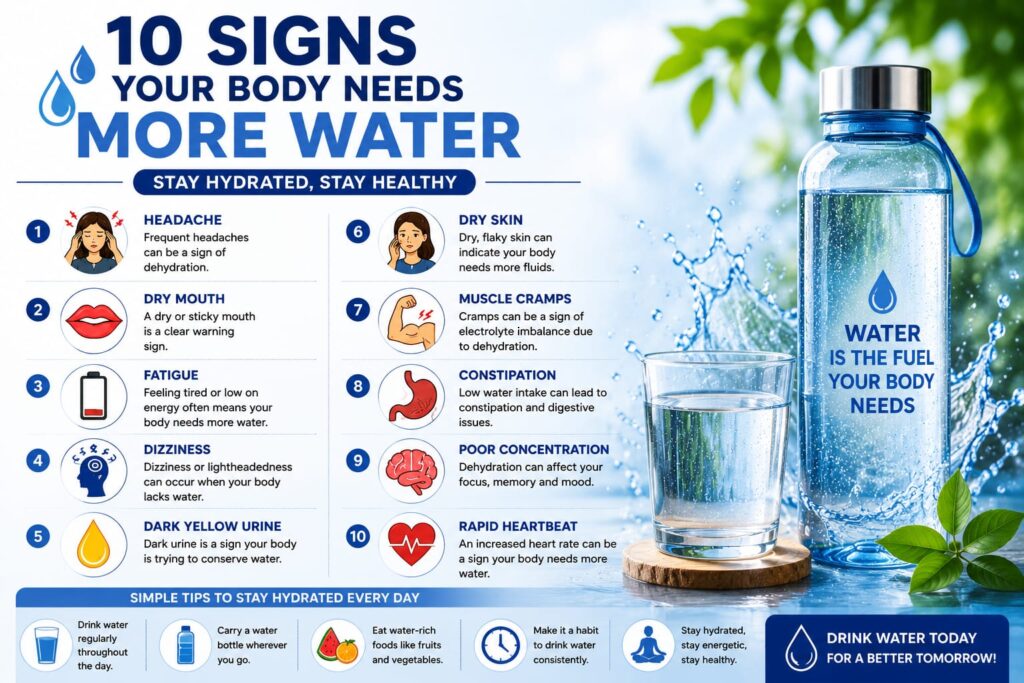 How to Recognize Signs Your Body Needs More Water signs your body needs more water.2