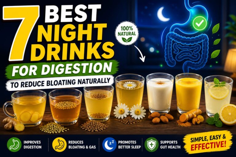 7 best night drinks for digestion to reduce bloating naturally