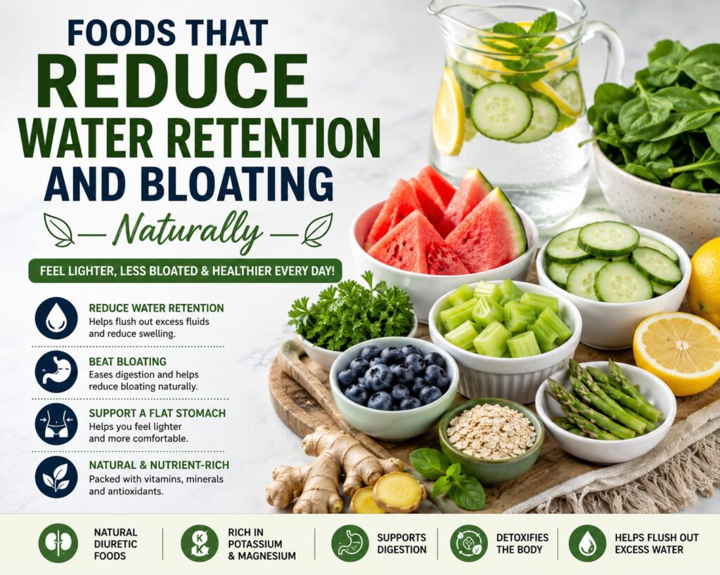 15 Best Foods That Reduce Water Retention and Bloating Fast foods that reduce water retention 4