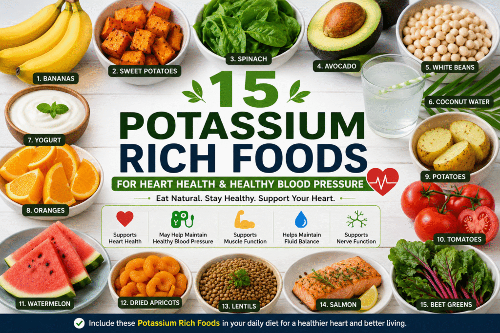 fresh potassium rich foods including2