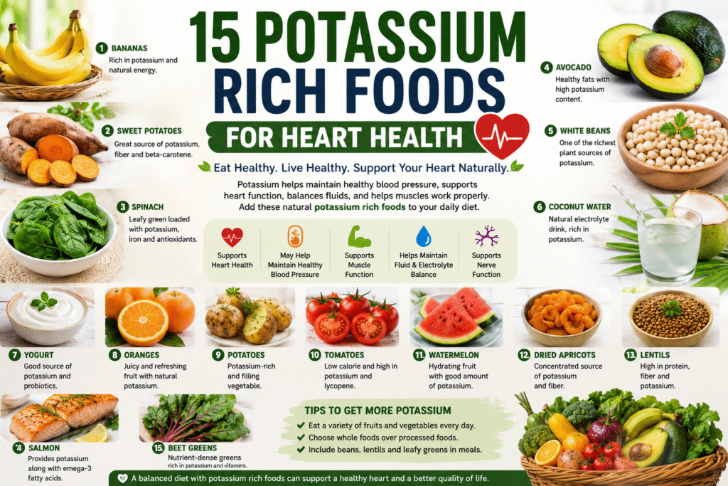 fresh potassium rich foods including3