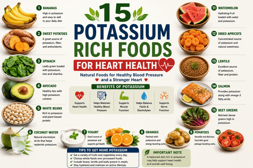 fresh potassium rich foods including4