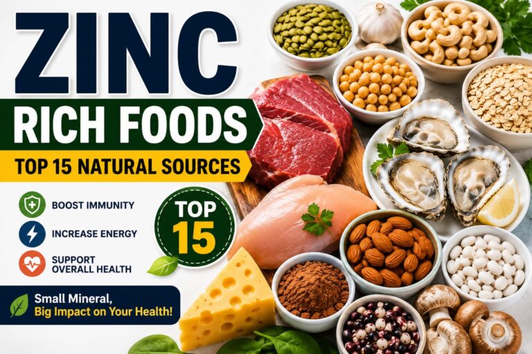 Zinc Rich Foods – Top 15 Natural Sources for Immunity and Overall Health