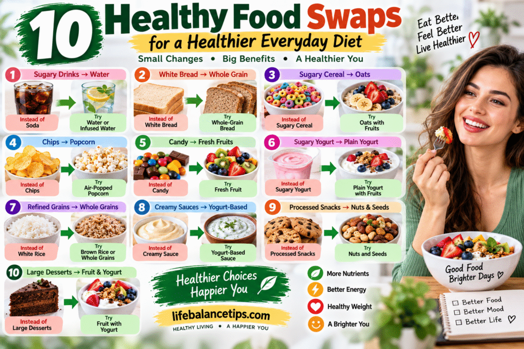 healthy food swaps for a healthier everyday diet
