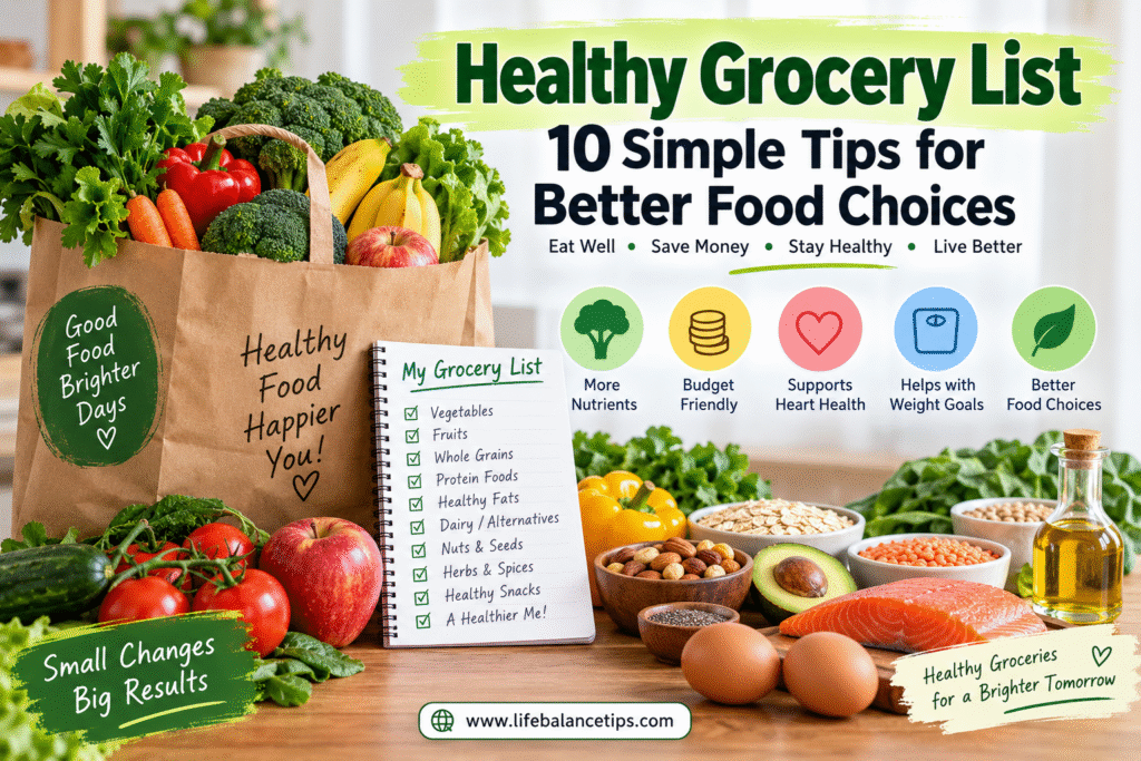 healthy grocery list for better food choices