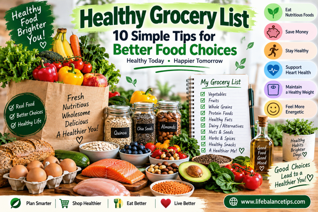 healthy grocery list for better food choices