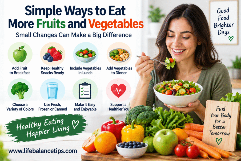 simple ways to eat more fruits and vegetables