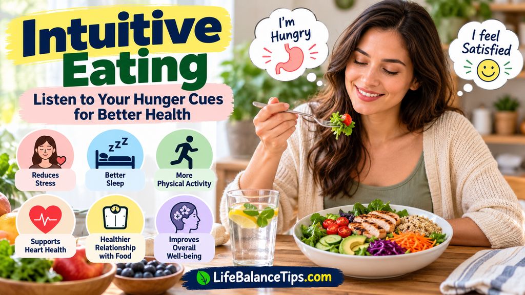 Intuitive Eating: Could Listening to Your Hunger Cues Support Better Health? intuitive eating and healthy food choices with a balanced meal