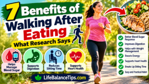 7 Benefits of Walking After Eating: What Research Says Person walking after eating to support blood sugar management and a healthy lifestyle