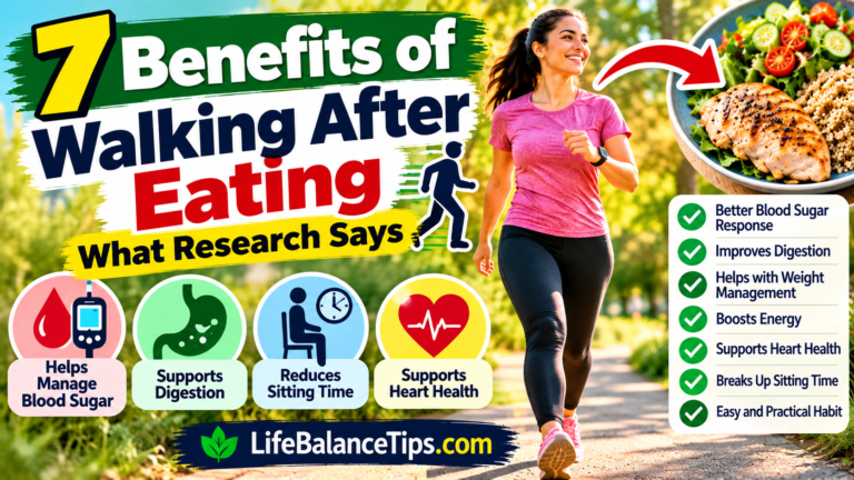 Person walking after eating to support blood sugar management and a healthy lifestyle