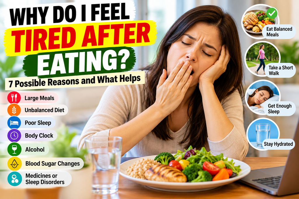 why do i feel tired after eating and what may help